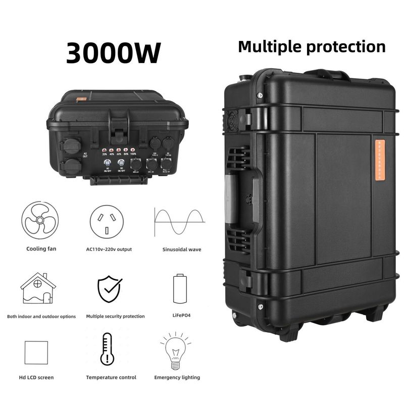 Stazione elettrica mobile LiFePO4 da 3000 W