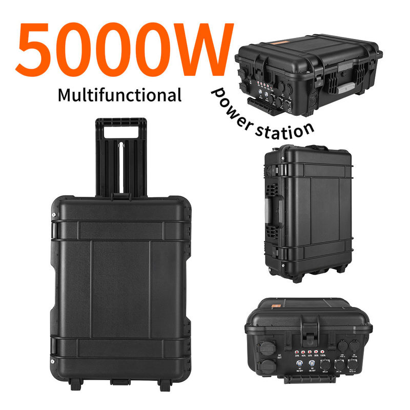 LiFePO4 Potenza CC a CA 2000W Generatore solare per campeggio 4800wh Capacità nominale