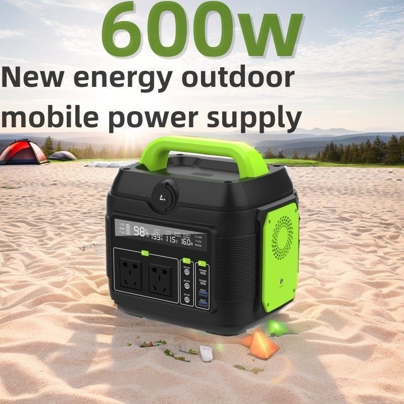 Centrale elettrica portatile da campeggio Generatore solare da 600W con presa Un AC 258*212*249mm
