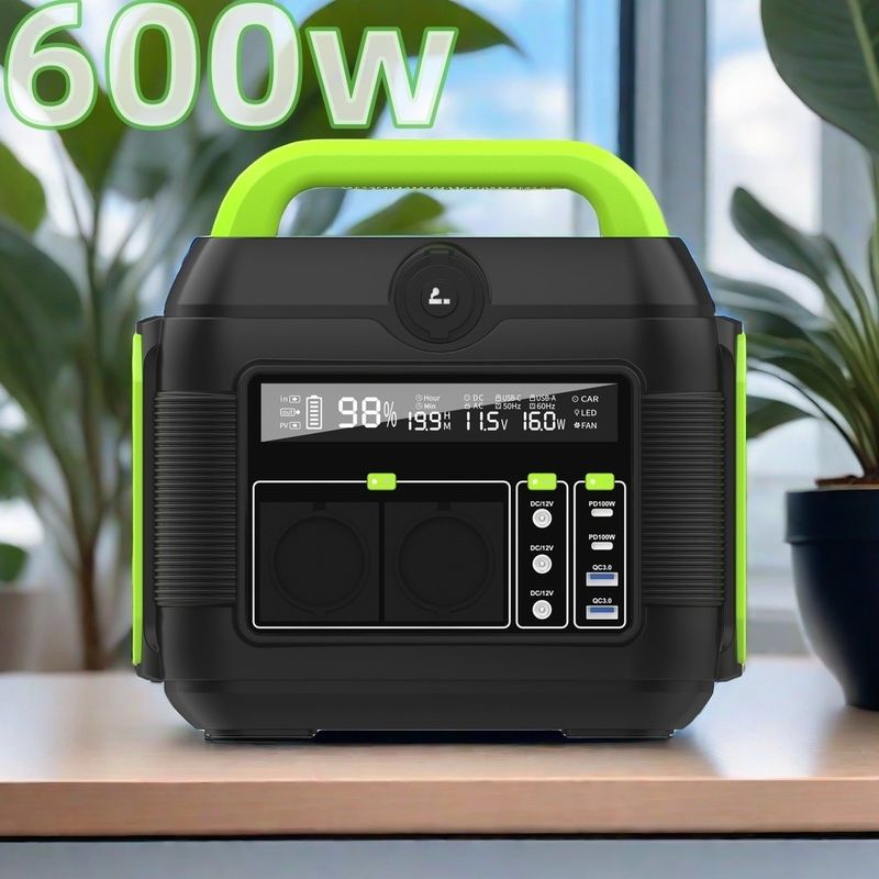 Tecnologia MPPT Generatore solare portatile da 600W 576Wh/14.4V/40Ah 160000mAh per il mercato