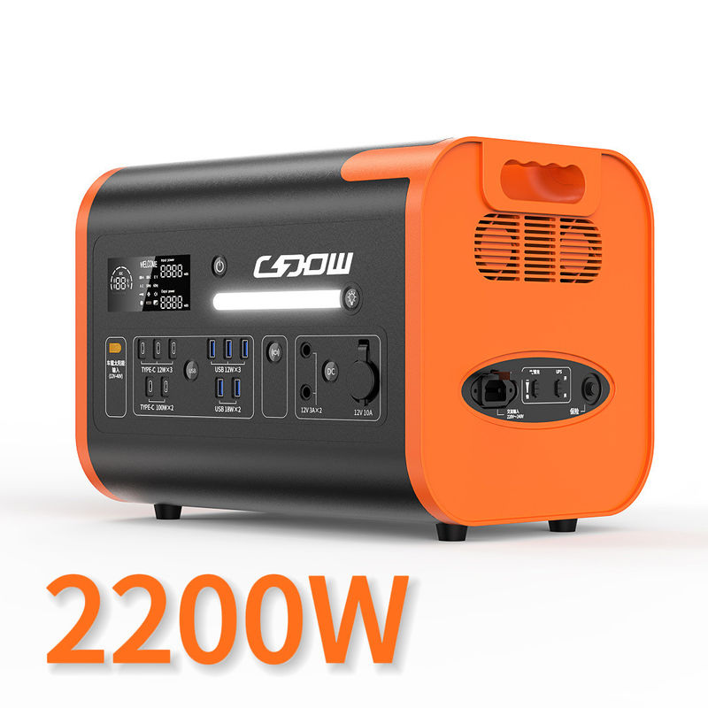 800W Max Car e carica solare 2000W High Capacity Quick Charging Power Bank Station