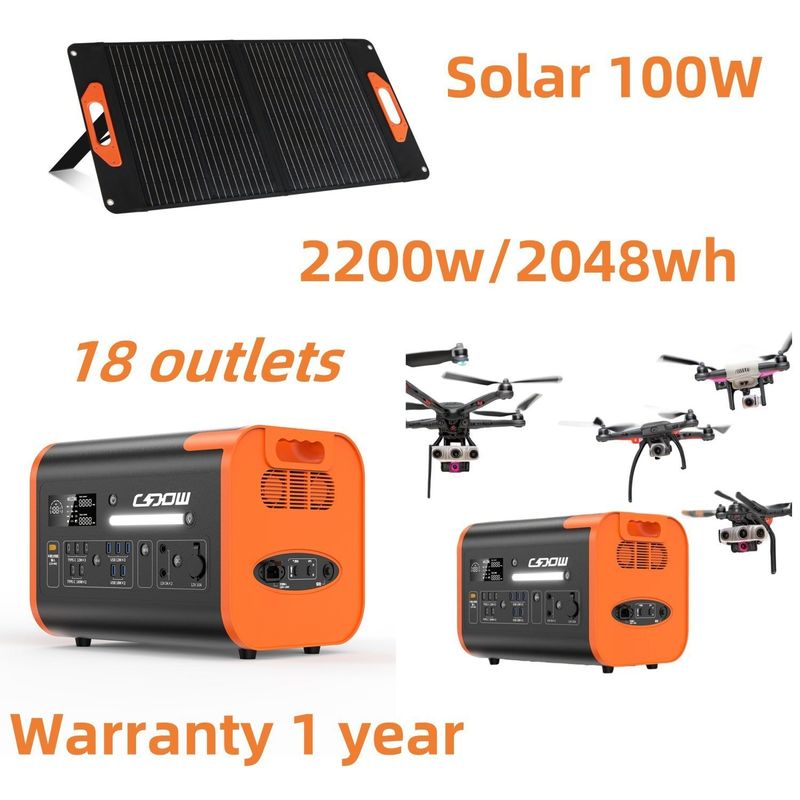RV Emergency Mobile Power Station 2048wh Generatore solare portatile per la casa