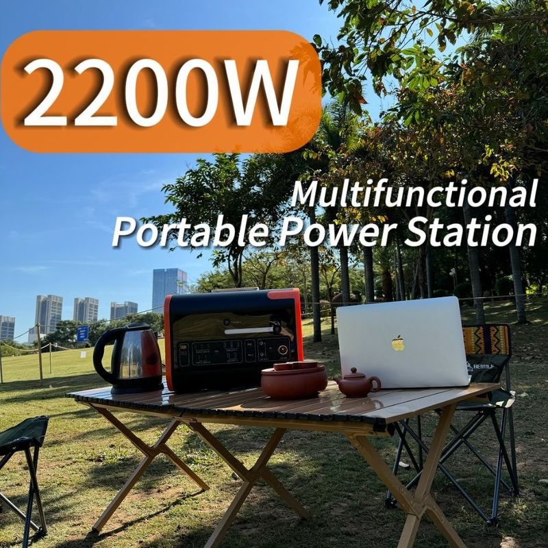 Voltaggio di uscita CA 220V±5% 2200W Centrale elettrica portatile 2220wh 2000W Generatore solare