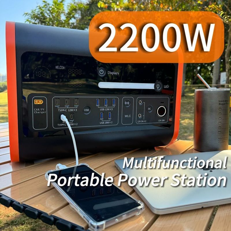 25 kg LiFePO4 2200W 2500W 2000W Centrale elettrica portatile per lo stoccaggio esterno di energia di emergenza