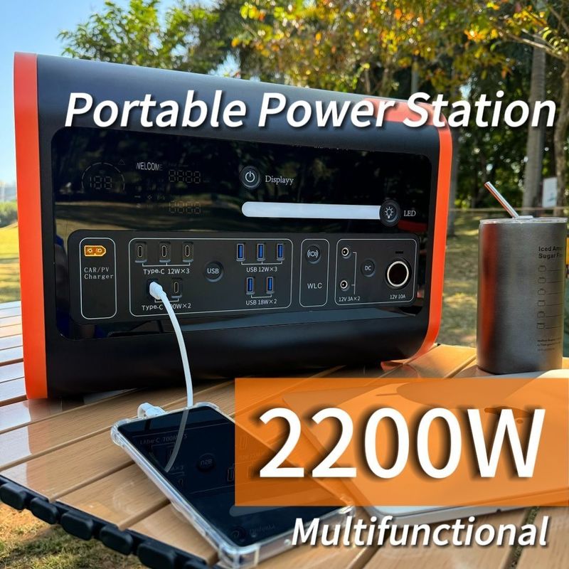 Generatore di centrale solare portatile da 2200W per campeggio Eco-friendly e personalizzazione