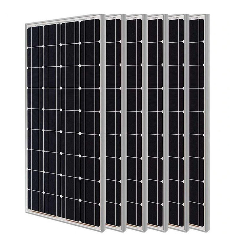 Modulo fotovoltaico in silicio monocristallino da 100W 280W con telaio in alluminio, senza manutenzione per 25 anni