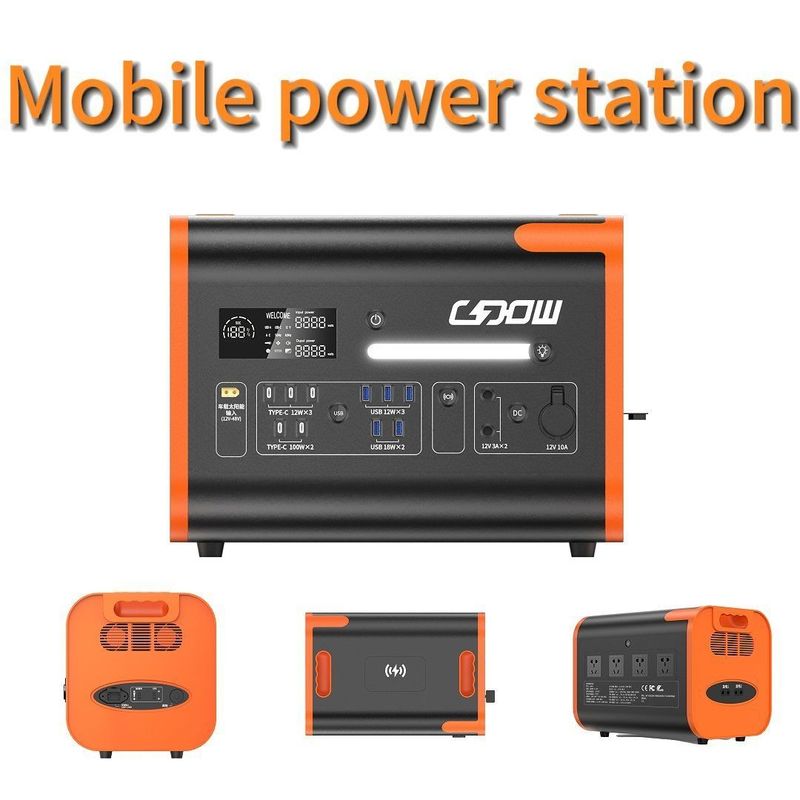 AC/DC Output Puro Sine Wave Stazione di energia solare con ricarica fotovoltaica e ricarica wireless