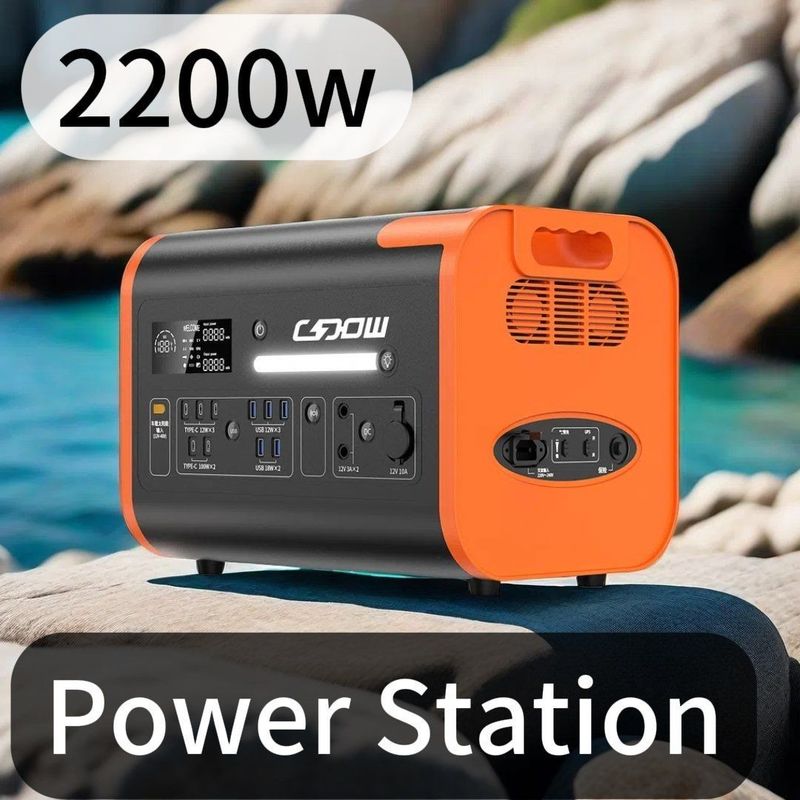 Ricarica wireless Potenza solare portatile 2200W Mobile Standby Board per auto nera Camping