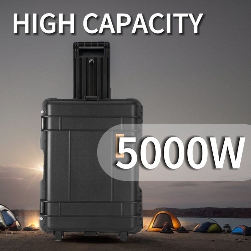 Pannello solare ad alta capacità di ricarica 5000W Stazione elettrica portatile per attività all'aperto