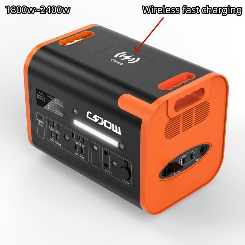 LiFePO4 220V 2048wh Puro Sine Wave Stazione elettrica mobile portatile per campeggi all'aperto