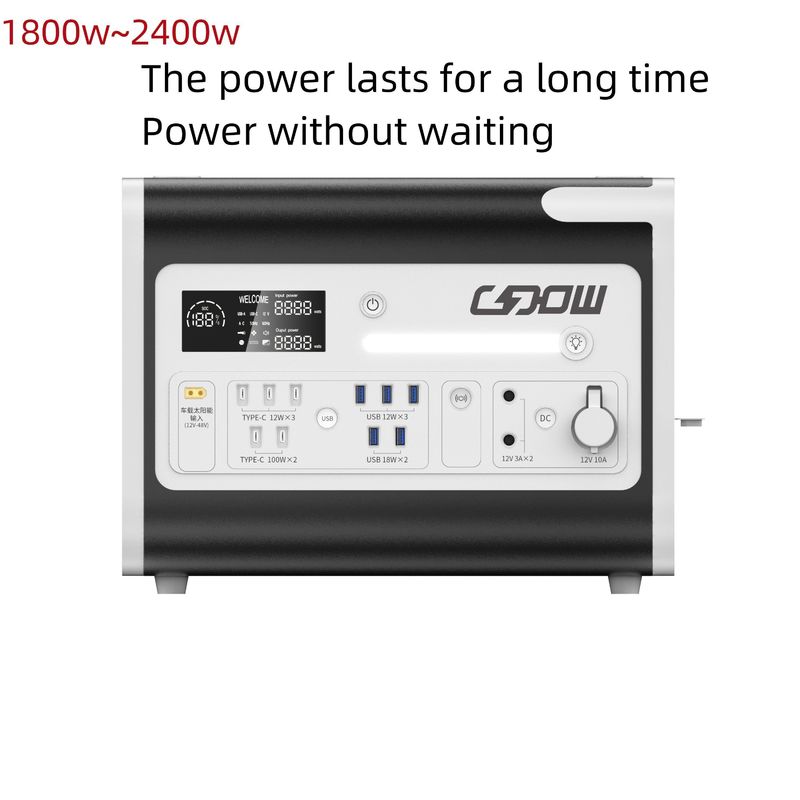 LiFePO4 Generatore di stazione elettrica solare mobile 2200W per sistema energetico esterno e domestico