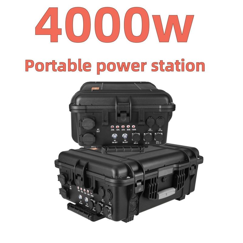 Modalità di ricarica dell'adattatore CA Colore nero Generatore solare da 4000 W per centrale elettrica di emergenza