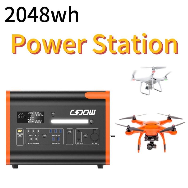 Batteria al litio ferro fosfato di 1500W Stazione di energia solare per le centrali principali e 800W di ricarica solare