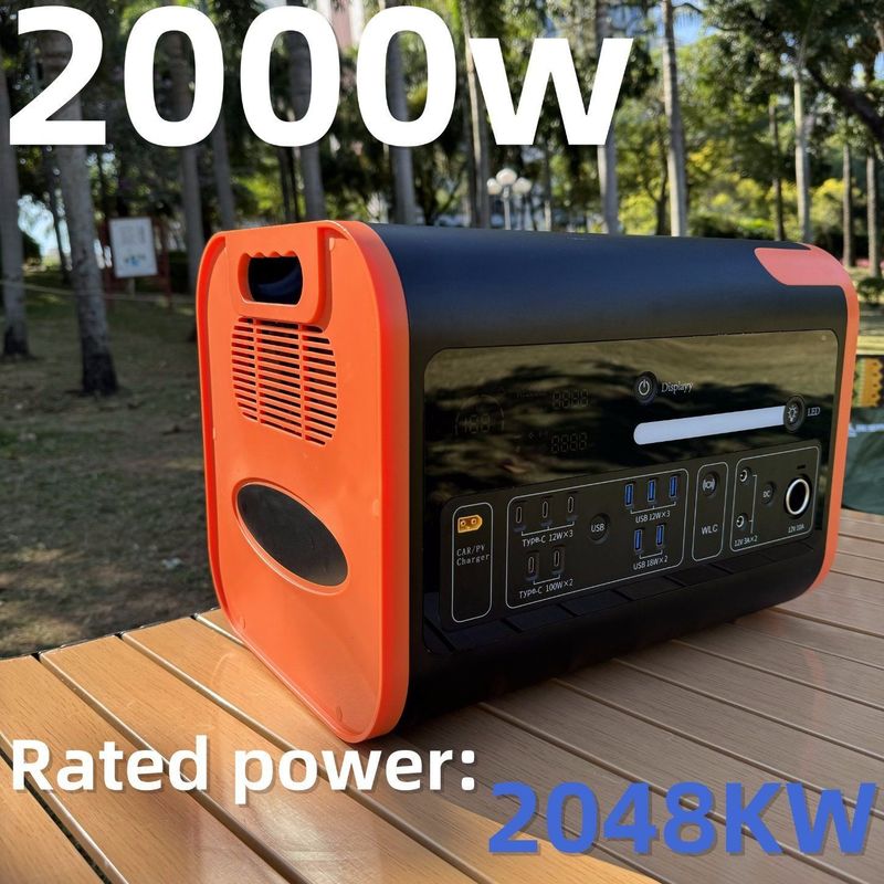 Immagazzinamento di energia/generatore portatile da 2000 W con carica solare per auto Tipo di carica AC DC USB AT22