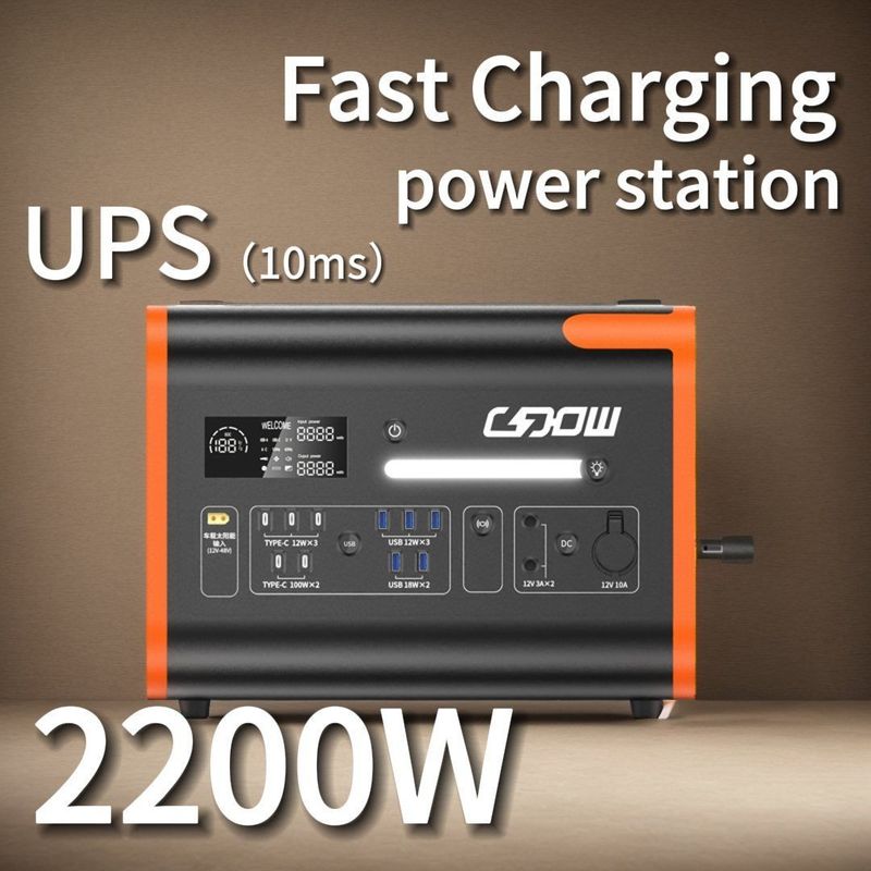2024 Generatore solare portatile 2000W Casa 220V Centrale solare con potenza massima di 4400W