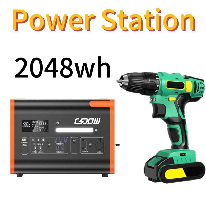 Mercato Nord America 2000W 2200W Stazione solare portatile con batteria LiFePO4