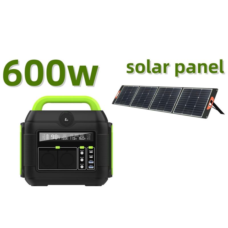 Generatore solare portatile di grande capacità da 600W per viaggi senza preoccupazioni in Sud America