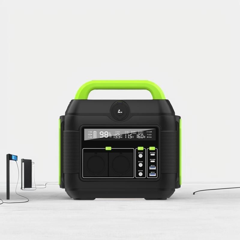 Stazione di accumulo di energia mobile esterna portatile da 600 W per la ricarica dei droni RV solari