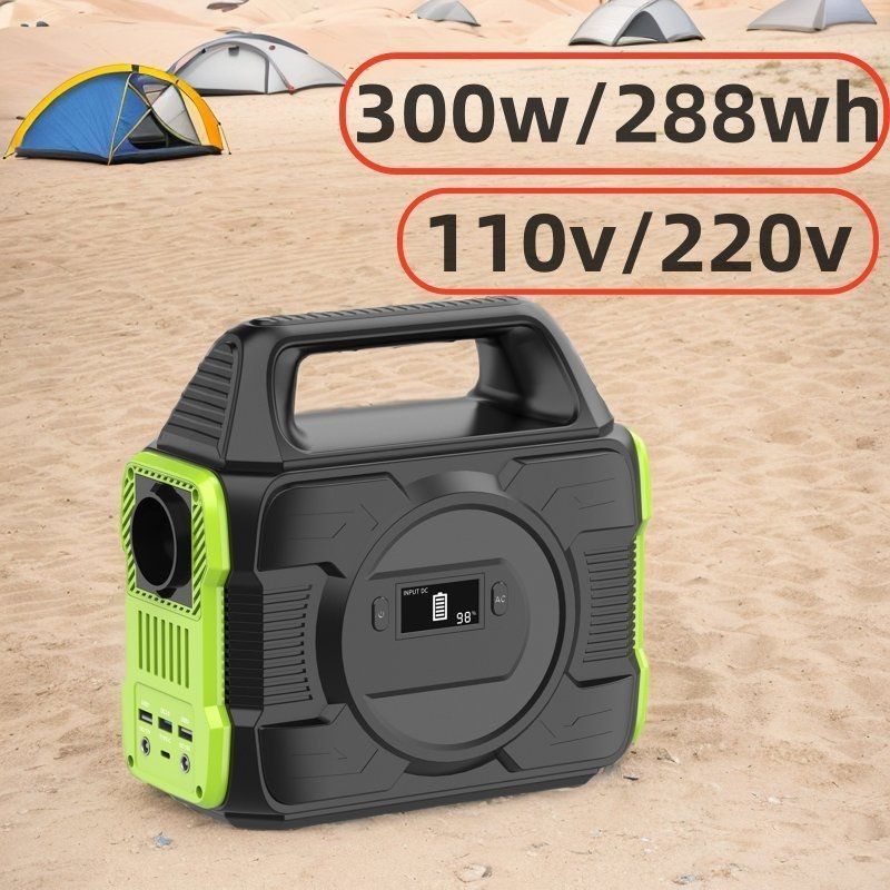 Centrale elettrica portatile da 288wh con inverter di onde sinusoide puro da 300W e batteria al litio