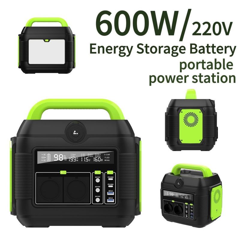 500W Multifunzione Power Bank portatile con presa a corrente alternata 600W opzionale e consumo