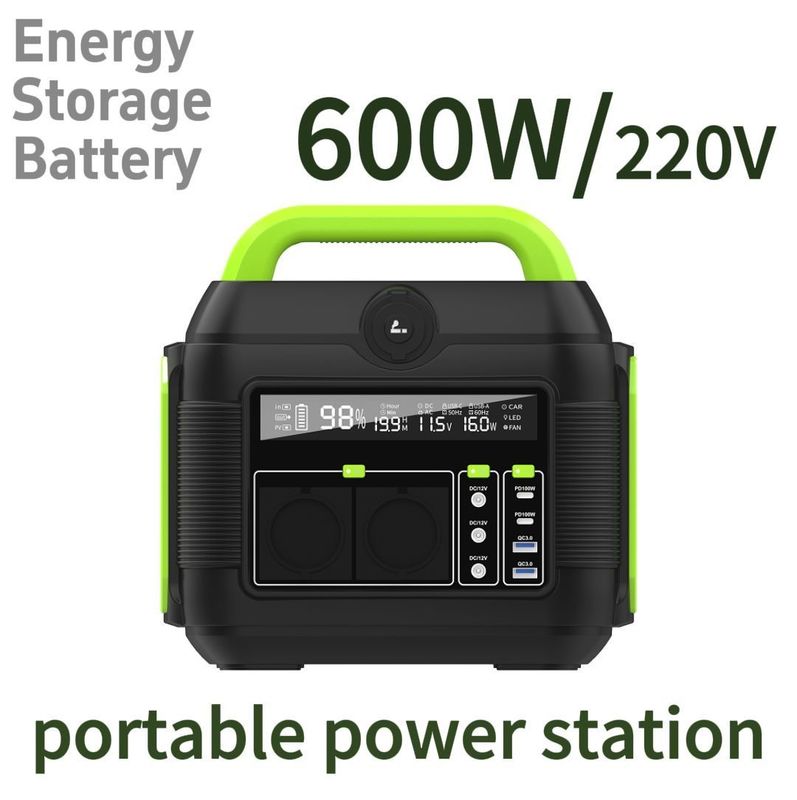 Sistema di accumulo di energia solare portatile multifunzione da 600 W con adattatore e S6