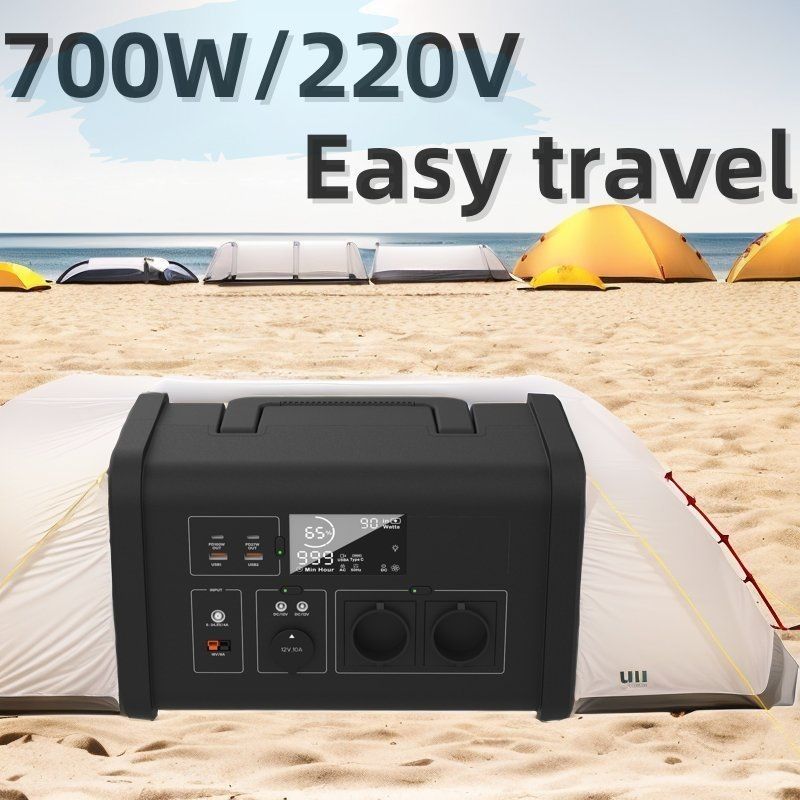 Generatore solare portatile a onda sinusoidale da 700 W per emergenze all'aperto e batteria al litio