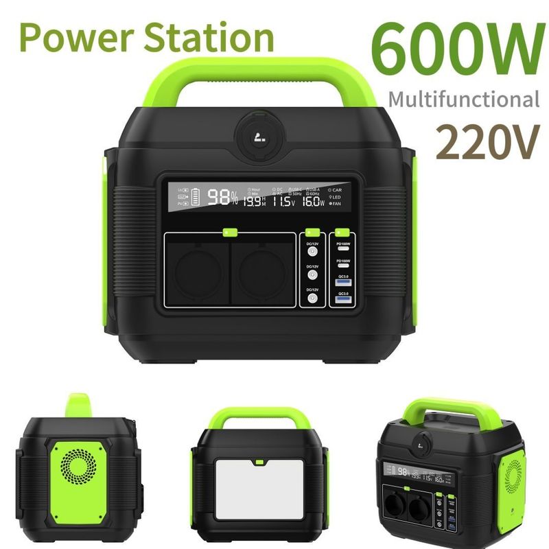 Centrale elettrica portatile 600W 576wh MPPT AC Power Bank per campeggi e luoghi remoti