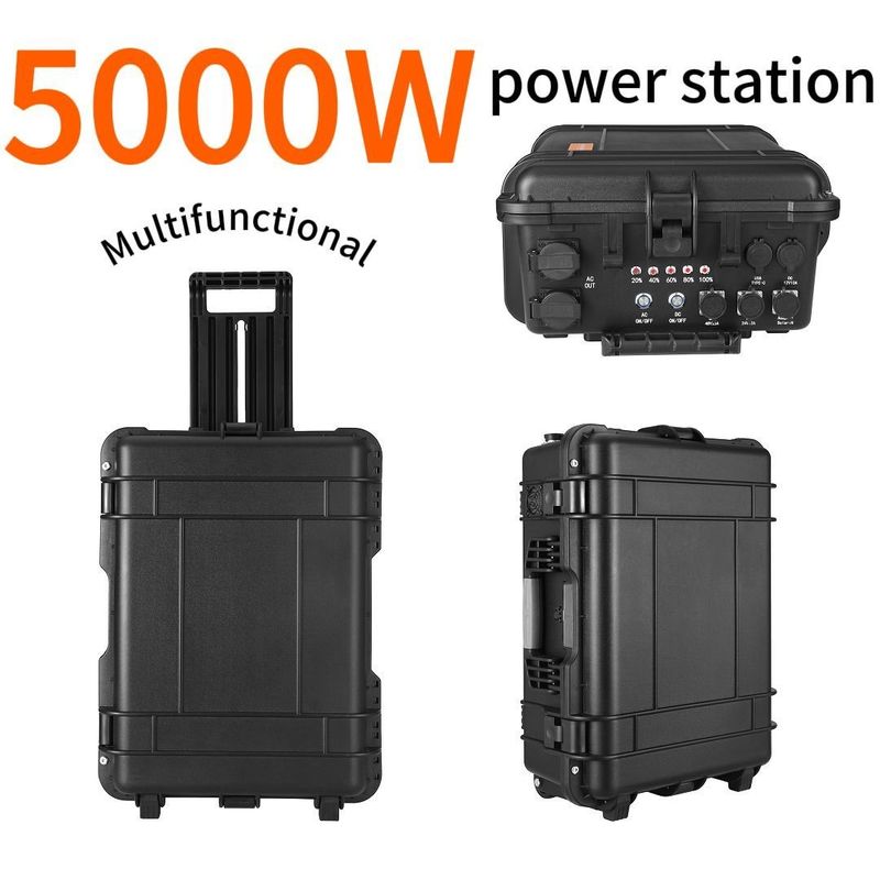 Generatore solare da campeggio da 5000W Power Bank Stazione elettrica portatile con pannello solare pieghevole