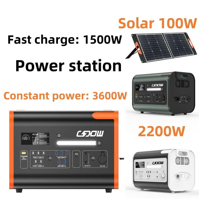 AT22 2000W caricabatterie per cellulari stazione di energia solare per esterno portatile