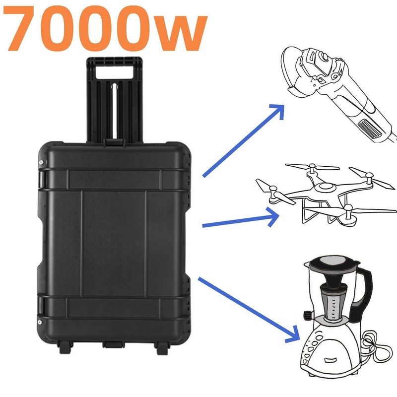 Potenza 7000W/6993wh Generatore solare per luci a prova di esplosione all'aperto 610*440*250 mm