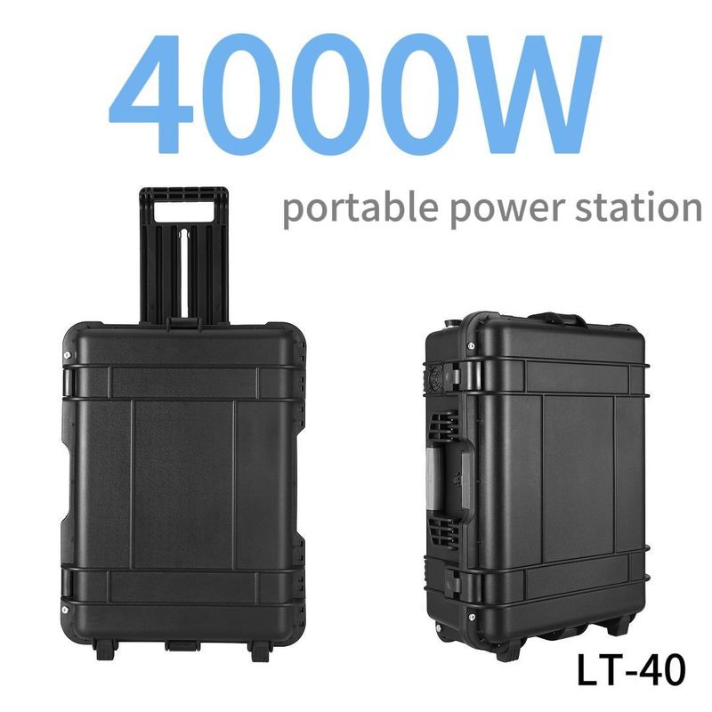 4000W Immagazzinamento di energia portatile Batteria Centrale elettrica Figura d'onda di uscita AC Onda sinusoidale pura