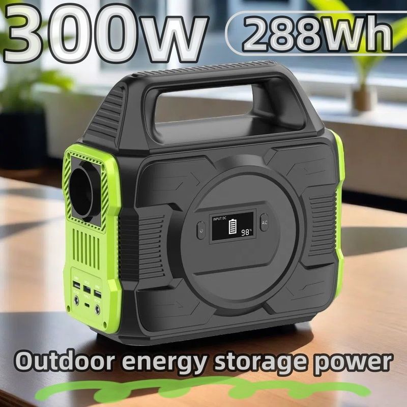 Centrale elettrica portatile di alta capacità riciclabile da 300W per campeggi con celle solari incluse