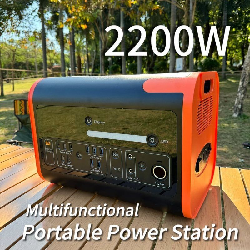 AT22 2200W/2048wh/40ah LiFePO4 Generatore solare di accumulo di energia per centrale elettrica portatile