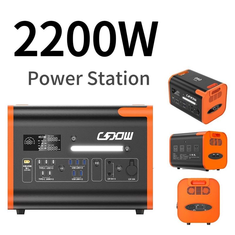 Batteria portatile di riserva Stazione di energia solare per campeggio di emergenza 2200W 2000W 2500W
