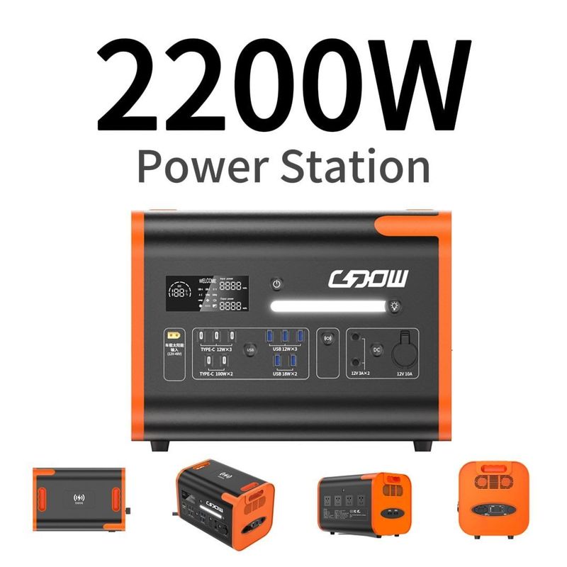Carica rapida 2200W 2000W 2500W Energia solare esterna