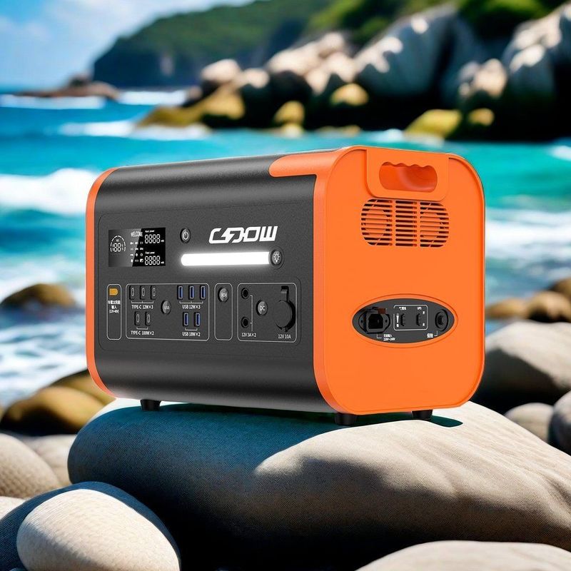 Off-Grid 2200W 2400W Generatore solare Stazione elettrica esterna con ricarica wireless 15W