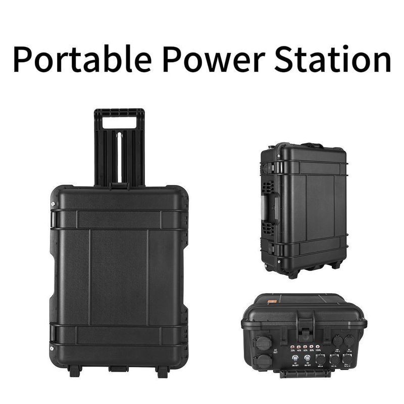 Stazione di energia solare mobile a onda sinusoidale pura con uscita di 4000W e prese multiple