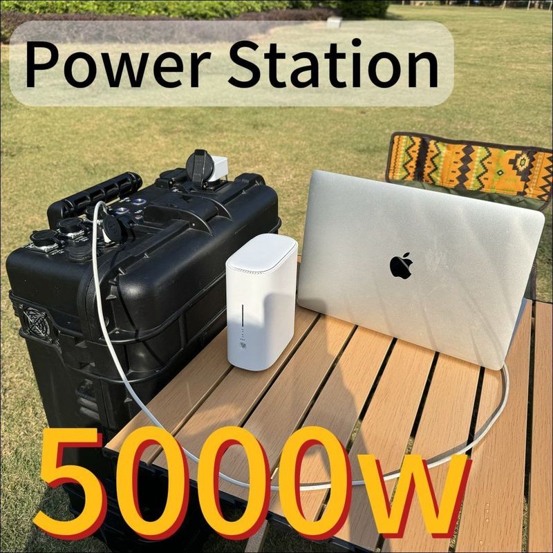 Centrale elettrica mobile a onde sinusoidali pure di grande capacità 5000W/7000W per avventure all'aperto
