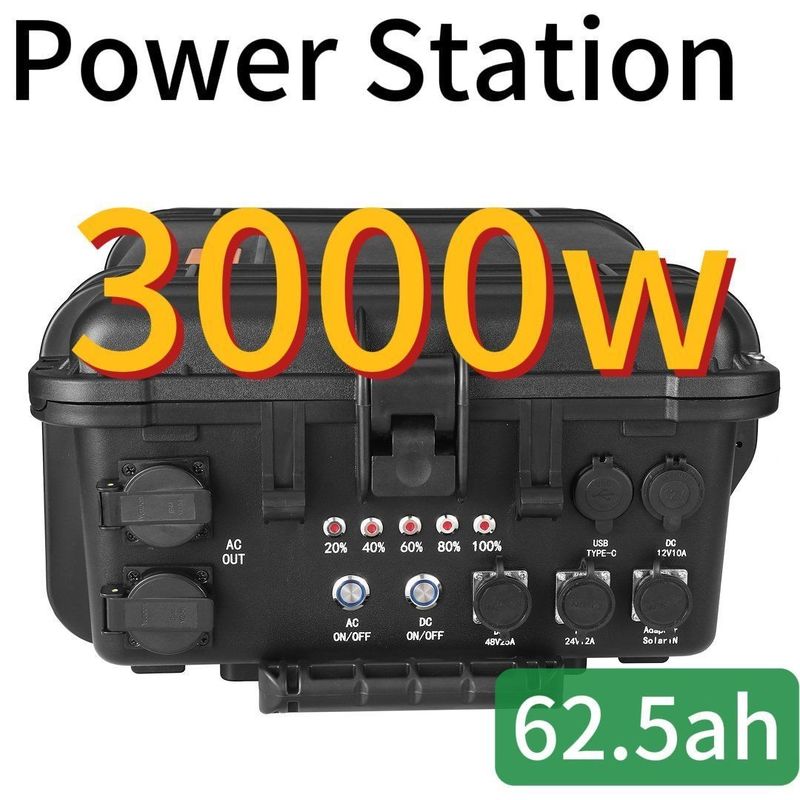Centrale elettrica di emergenza a droni a energia solare 3000W 62,5ah con certificazione CE.Un38.3