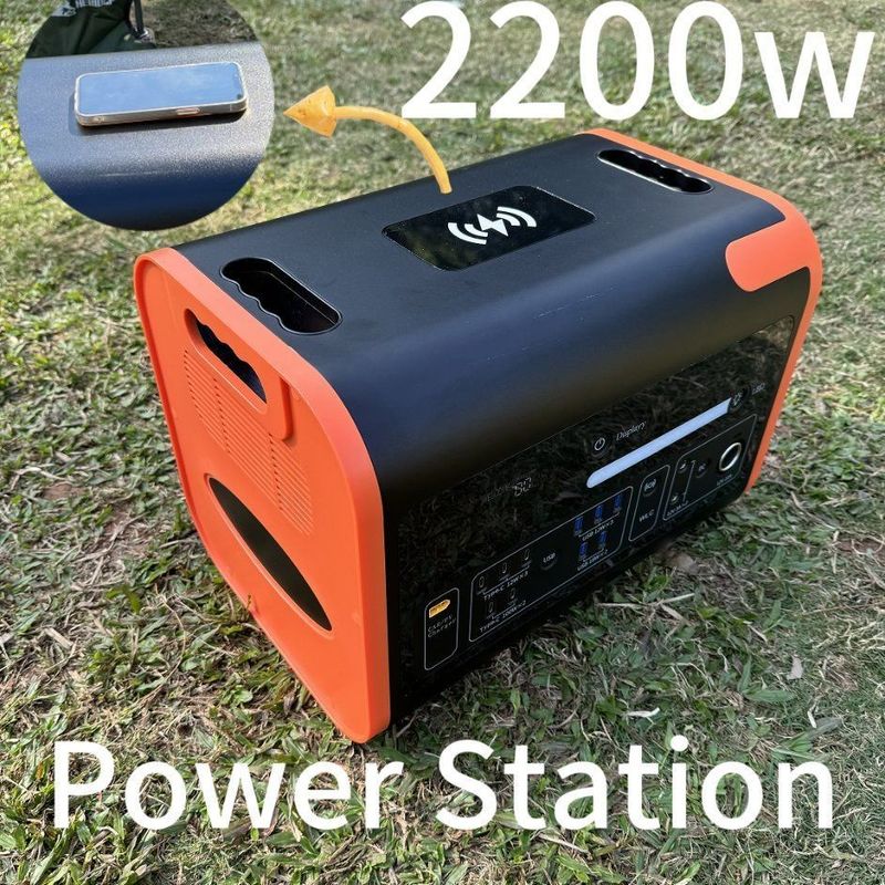800W di ricarica solare nero e arancio Campeggio all'aperto Hub di energia portatile 2kw centrale elettrica