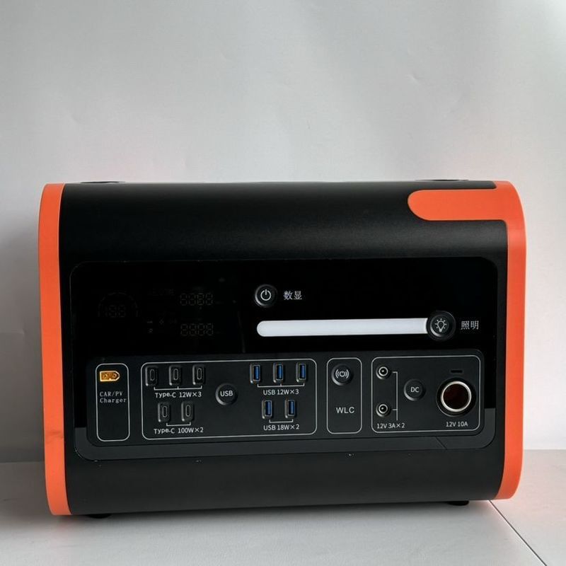 800W Input solare Stazione di alimentazione mobile portatile 200W Invertitore di onde sinusoide puro 2200W Emergenza all'aperto