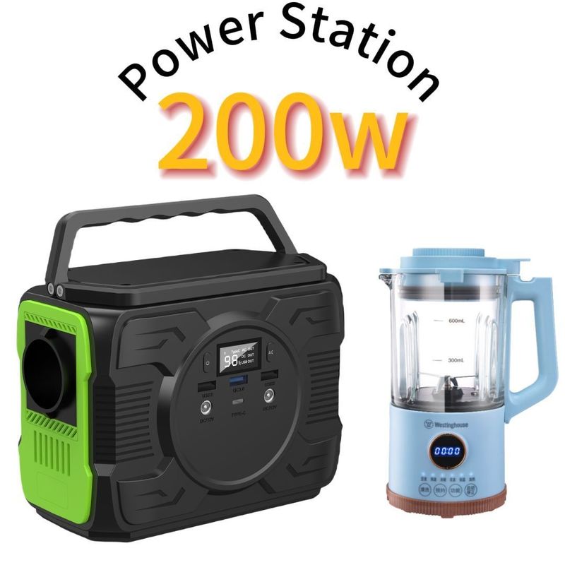 200W/173wh Batteria al litio Stazione solare portatile con uscita Ec5 12V/200-300A