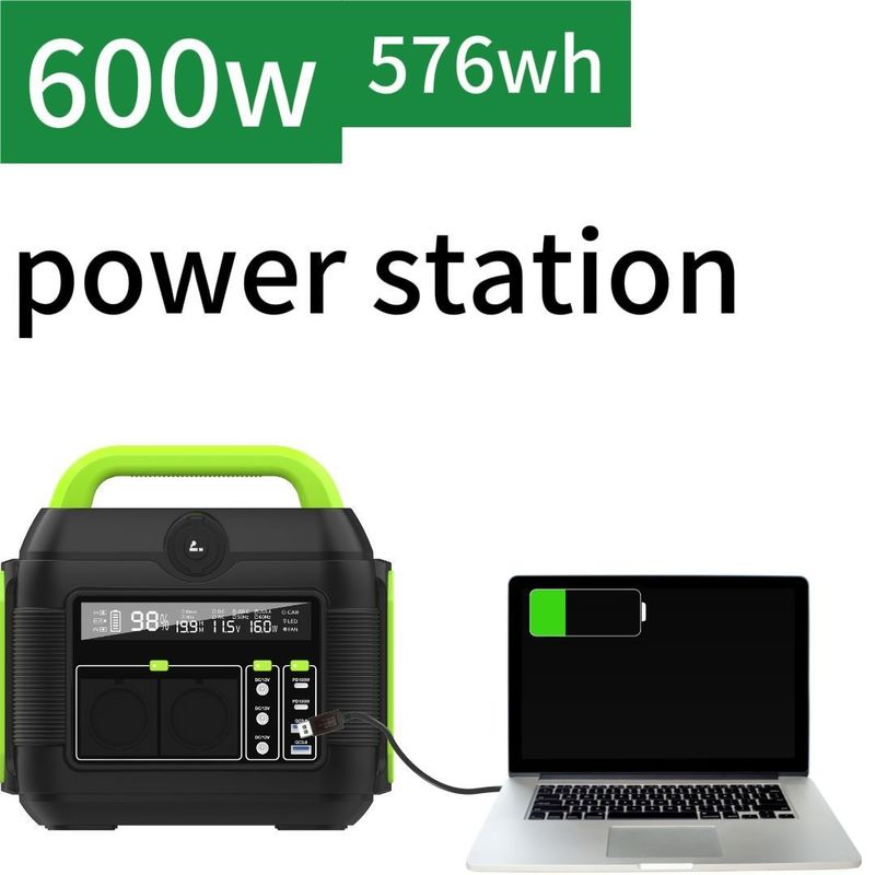 300W/600W Potenza mobile 110V/220V Stazione di alimentazione portatile per ricarica di emergenza all'aperto