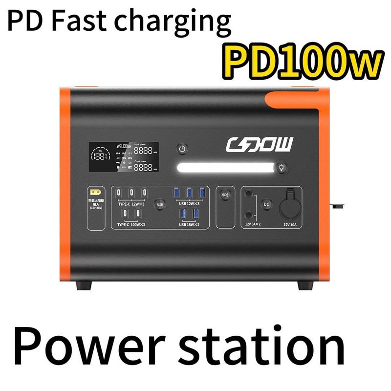 2200W/40ah AT22 Stagno di uscita CA Serbatoio di alimentazione per la produzione di energia per uso domestico Stazione elettrica esterna