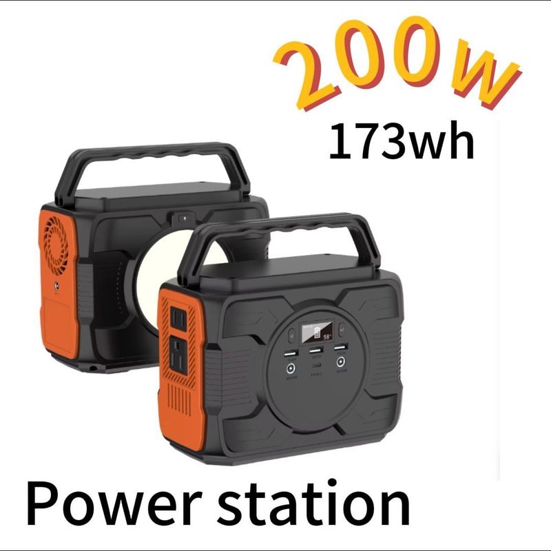200W/173whc Batteria di riserva di emergenza centrale elettrica portatile migliore lampada a LED flash