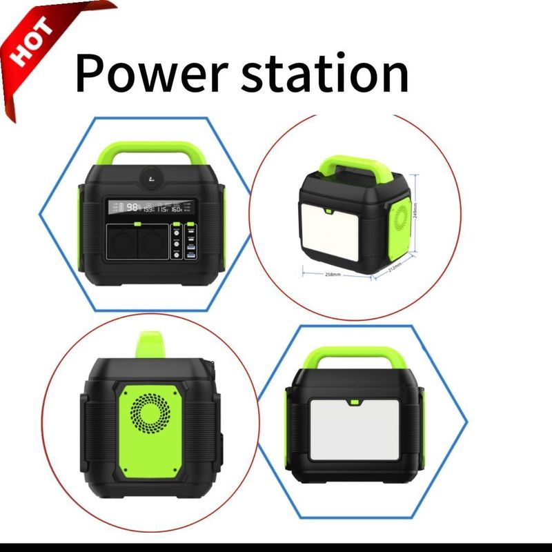 600W/576wh Stazione di emergenza per la soluzione di alimentazione esterna e domestica