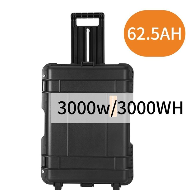Centrale elettrica portatile resistente all'usura e ignifugia ad alta capacità di 3000W/62.5ah