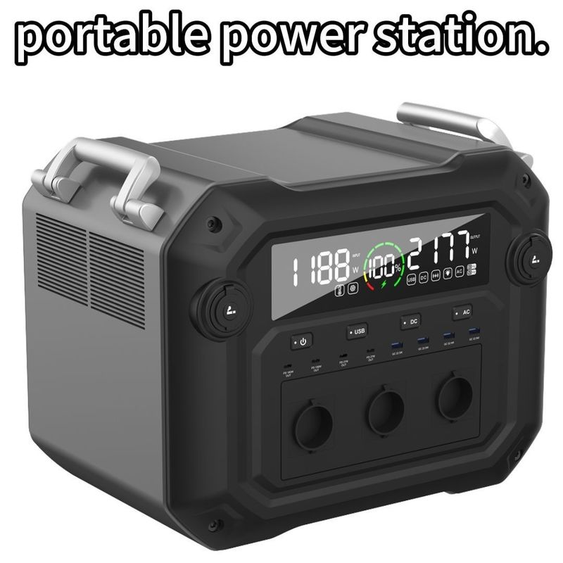 2500W di potenza di uscita CA Stazione di alimentazione portatile Un38.3 Autenticazione MSDS per viaggi all'aperto