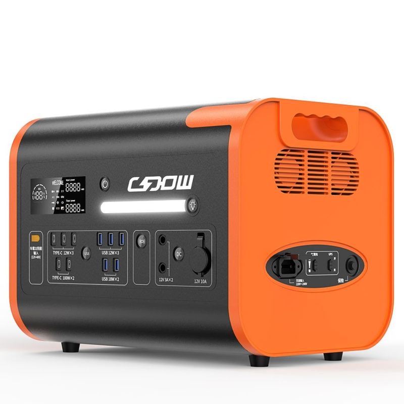 Stazione elettrica portatile per campeggio all'aperto 40ah/2200W con schermo a cristallo liquido