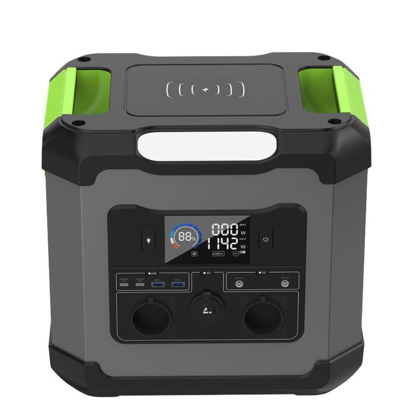 Luci a LED di emergenza e ricarica wireless da 5W Generatore solare da 1500W per campeggio all'aperto